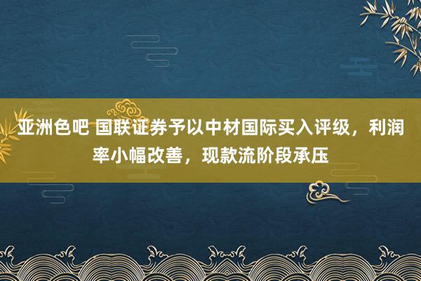 亚洲色吧 国联证券予以中材国际买入评级，利润率小幅改善，现款流阶段承压