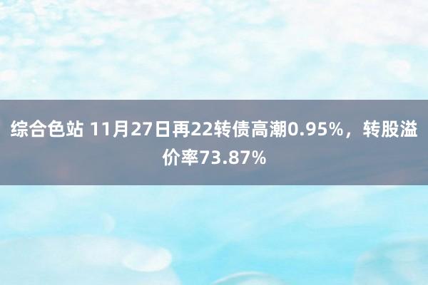 综合色站 11月27日再22转债高潮0.95%，转股溢价率73.87%