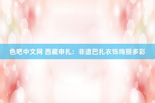 色吧中文网 西藏申扎：非遗巴扎衣饰绚丽多彩