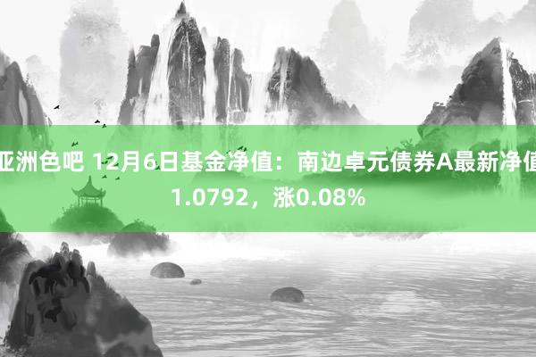 亚洲色吧 12月6日基金净值：南边卓元债券A最新净值1.0792，涨0.08%