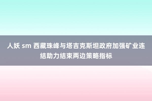 人妖 sm 西藏珠峰与塔吉克斯坦政府加强矿业连结助力结束两边策略指标