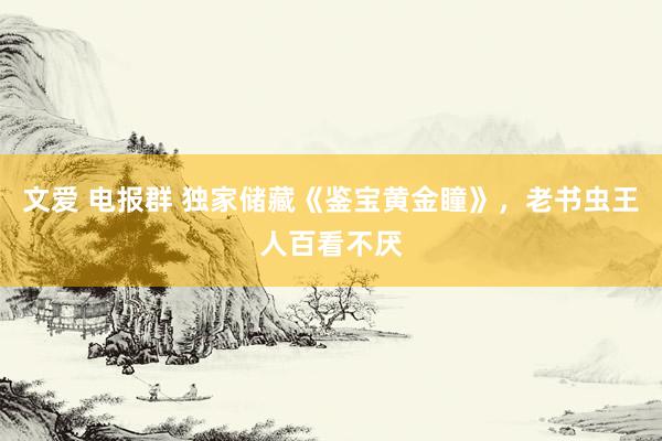 文爱 电报群 独家储藏《鉴宝黄金瞳》，老书虫王人百看不厌