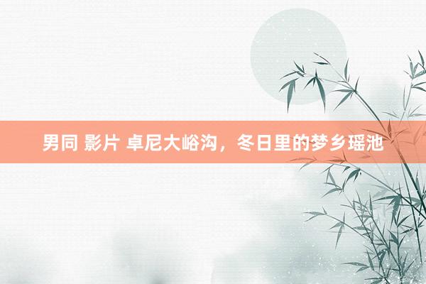 男同 影片 卓尼大峪沟，冬日里的梦乡瑶池