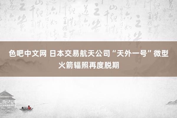 色吧中文网 日本交易航天公司“天外一号”微型火箭辐照再度脱期