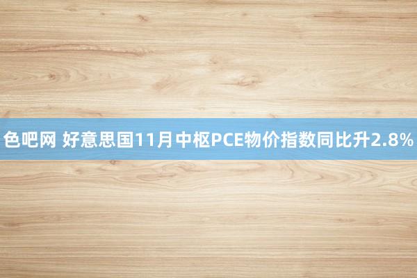 色吧网 好意思国11月中枢PCE物价指数同比升2.8%