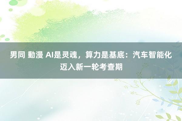 男同 動漫 AI是灵魂，算力是基底：汽车智能化迈入新一轮考查期
