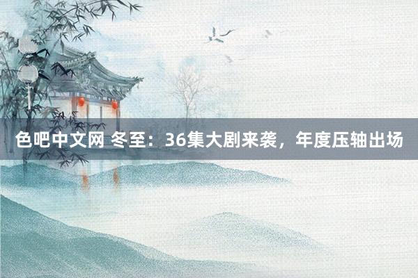 色吧中文网 冬至：36集大剧来袭，年度压轴出场