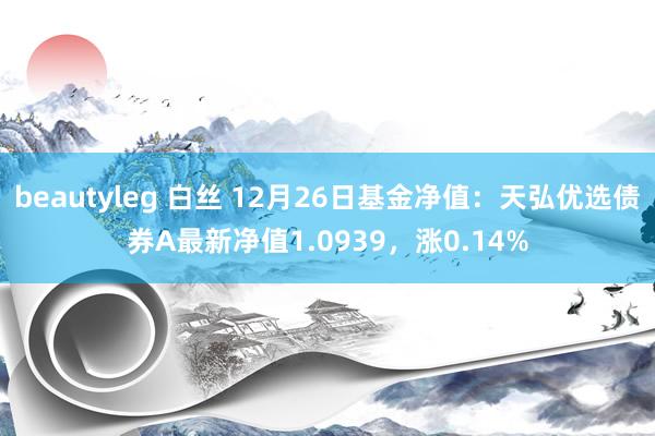 beautyleg 白丝 12月26日基金净值：天弘优选债券A最新净值1.0939，涨0.14%