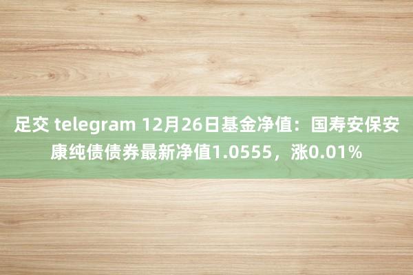 足交 telegram 12月26日基金净值：国寿安保安康纯债债券最新净值1.0555，涨0.01%