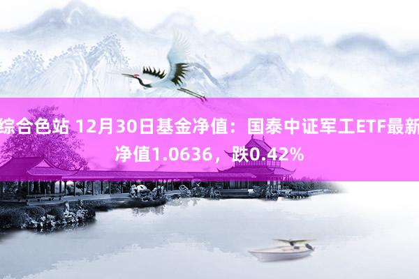 综合色站 12月30日基金净值：国泰中证军工ETF最新净值1.0636，跌0.42%