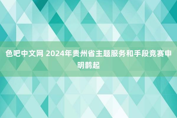 色吧中文网 2024年贵州省主题服务和手段竞赛申明鹊起