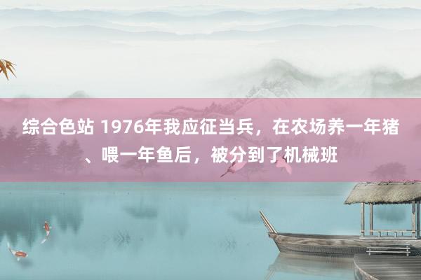 综合色站 1976年我应征当兵，在农场养一年猪、喂一年鱼后，被分到了机械班