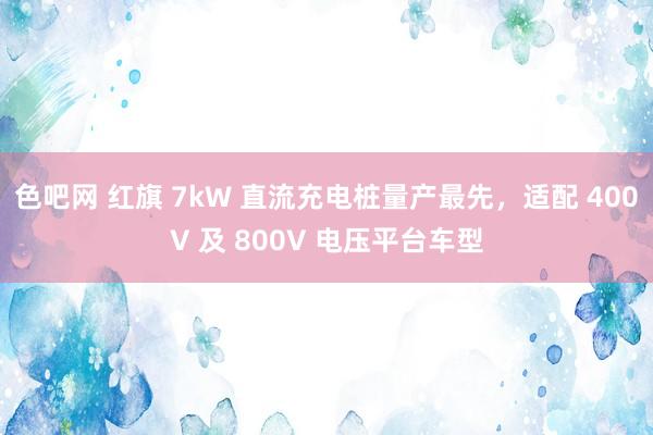 色吧网 红旗 7kW 直流充电桩量产最先，适配 400V 及 800V 电压平台车型