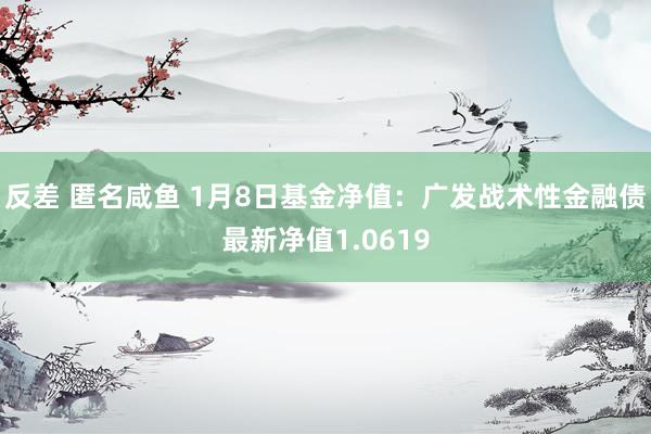 反差 匿名咸鱼 1月8日基金净值：广发战术性金融债最新净值1.0619