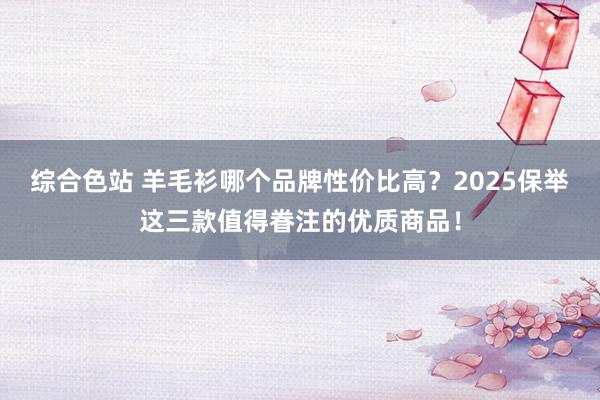 综合色站 羊毛衫哪个品牌性价比高？2025保举这三款值得眷注的优质商品！