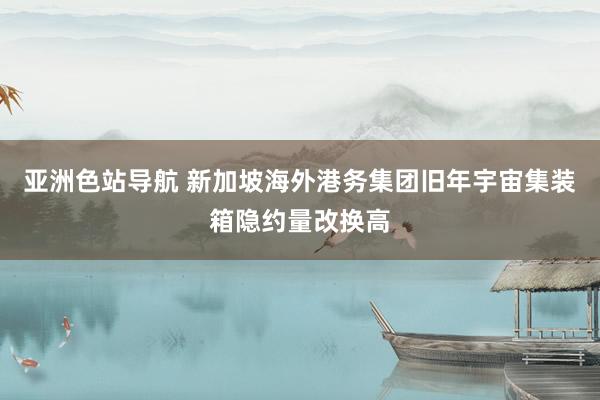 亚洲色站导航 新加坡海外港务集团旧年宇宙集装箱隐约量改换高