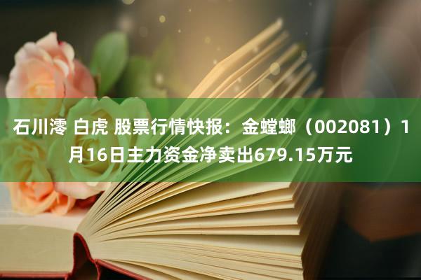 石川澪 白虎 股票行情快报：金螳螂（002081）1月16日主力资金净卖出679.15万元