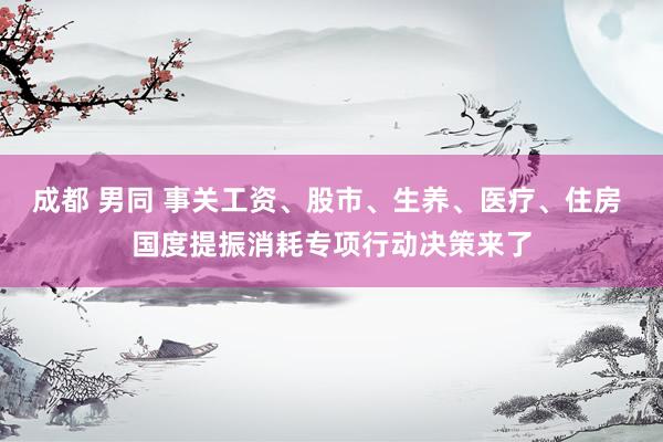 成都 男同 事关工资、股市、生养、医疗、住房 国度提振消耗专项行动决策来了