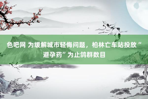 色吧网 为缓解城市轻侮问题，柏林亡车站投放“避孕药”为止鸽群数目
