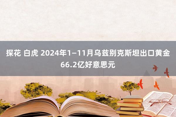 探花 白虎 2024年1—11月乌兹别克斯坦出口黄金66.2亿好意思元