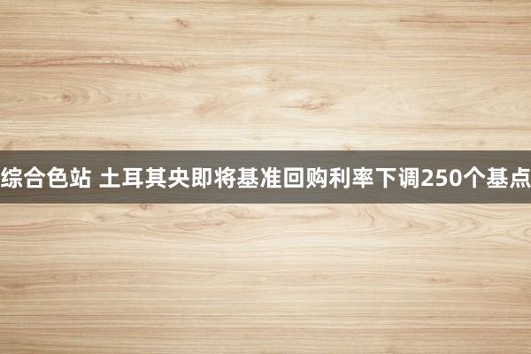 综合色站 土耳其央即将基准回购利率下调250个基点