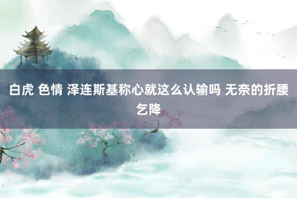 白虎 色情 泽连斯基称心就这么认输吗 无奈的折腰乞降