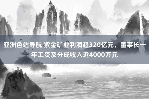亚洲色站导航 紫金矿业利润超320亿元，董事长一年工资及分成收入近4000万元