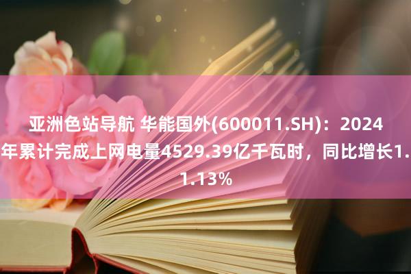 亚洲色站导航 华能国外(600011.SH)：2024年全年累计完成上网电量4529.39亿千瓦时，同比增长1.13%