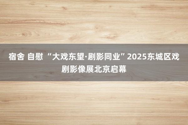 宿舍 自慰 “大戏东望·剧影同业”2025东城区戏剧影像展北京启幕