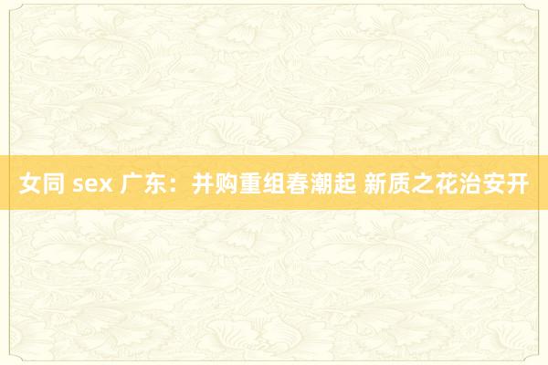 女同 sex 广东：并购重组春潮起 新质之花治安开